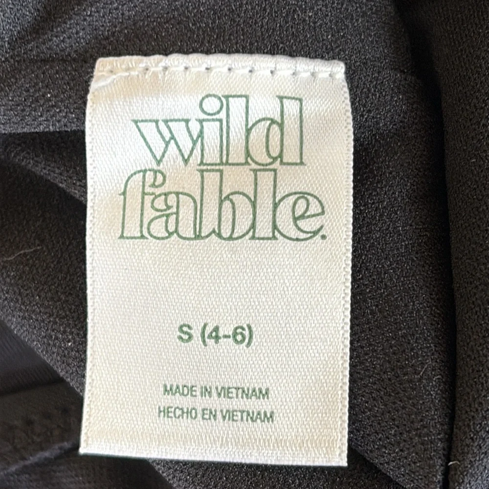 Wild Fable Black High Cut Cheeky One-Piece Swimsuit Size Small (4-6) - Picture 4 of 5